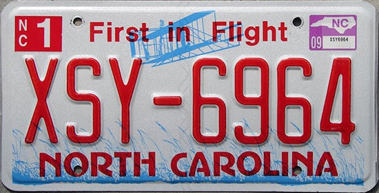 Private NC License Plate